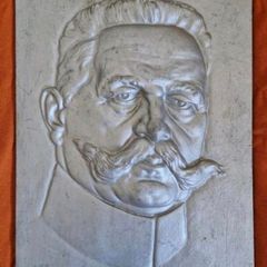 Heavy cast metal plaque , german ww1 , Field Marshal paul von hindenburg