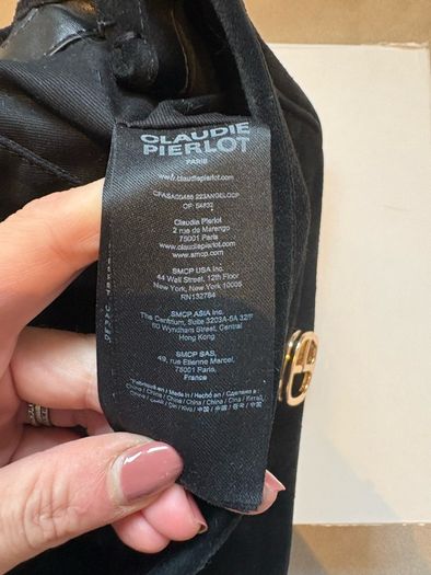 Claudie Pierlot calfskin and suede bag.