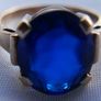 Vintage 9ct Rose Gold 375 Gold Sapphire Ring 4,01g size L1/2 Image 10