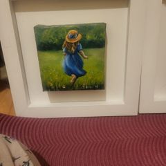 2 small oil paintings mounted