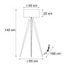 Modern Black Floor Lamp Image 3