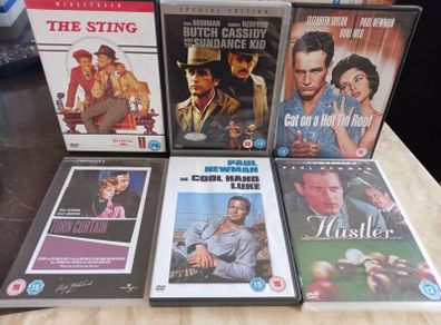 Paul Newman Dvd Collection Bundle Classic Movies The Sting Butch Cassidy The Hustler Etc