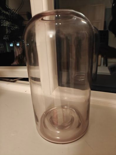 pink glass vase