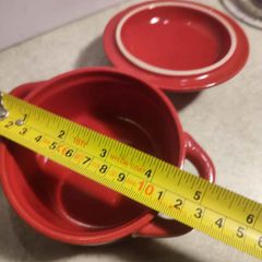 SET OF 2 Ceramic bowl and lid. New. .