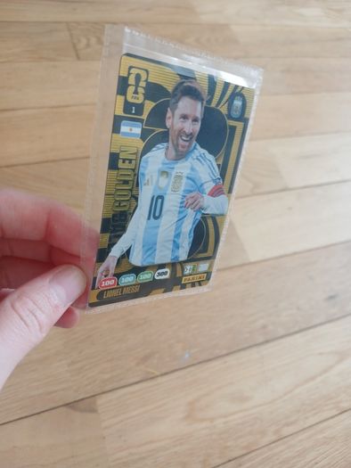 Golden baller Messi football card (rare)