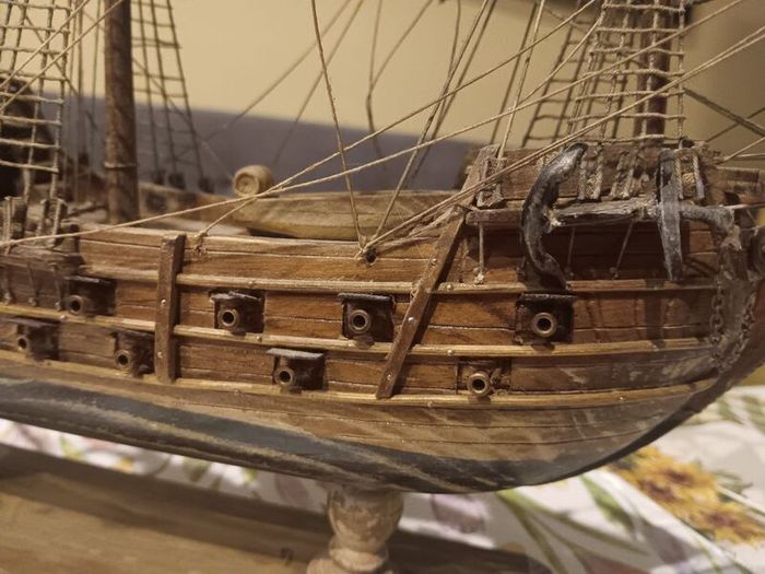very old model of a ship