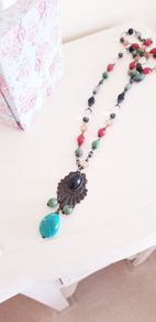 Long Beaded Necklace (mixed colours)