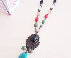 Long Beaded Necklace (mixed colours)