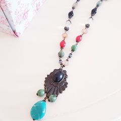 Long Beaded Necklace (mixed colours)