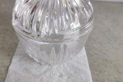 Rare find Vintage crystal apple shaped preserve pot, perfect for the Christmas cranberry sauce