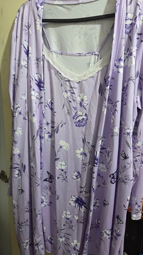 lace trim camisole dress + long sleeves gown
