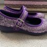 Rainbows & Fairies purple glitter Mary Jane flat shoes Image 2
