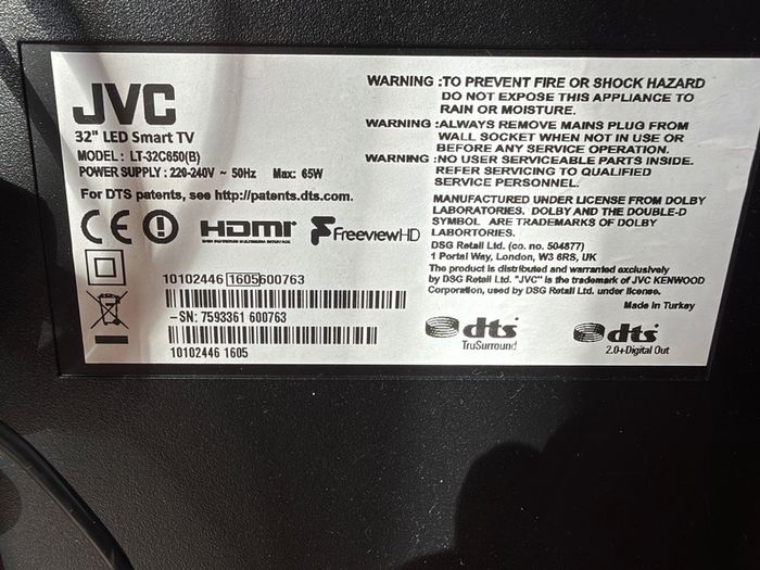 Jvc 32" HD ready smart tv