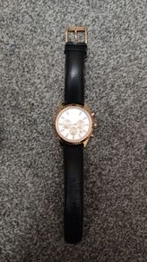 michael kors black rose gold men watch