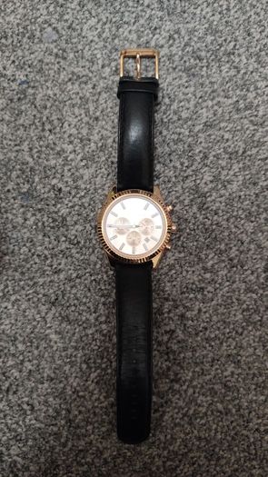 michael kors black rose gold men watch