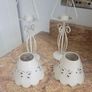 pair of shabby chic vintage metal candlesticks Image 6