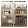 4 Tier Stainless Steel Kitchen Storage Trolley with Adjustable Shelves Image 4