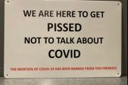 Not here to talk about covid Tin Metal sign