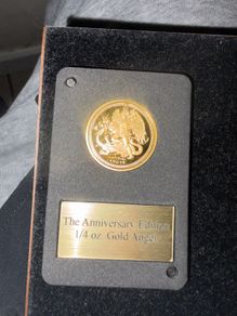 Gold 1/4 oz .999 Gold Angel anniversary edition coin