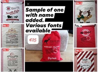 Personalised Christmas gift sack