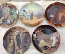 Wunsiedel Bavaria Porzellan Wall Picture Plates X 5