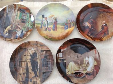 Wunsiedel Bavaria Porzellan Wall Picture Plates X 5