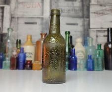 252 - Vintage Green Glass PJ Scanlan and Co Free State Smith Street Cork Collectible Decorative Beer Bottle