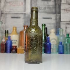 252 - Vintage Green Glass PJ Scanlan and Co Free State Smith Street Cork Collectible Decorative Beer Bottle