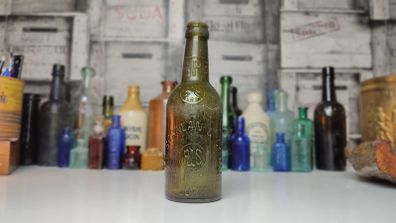 252 - Vintage Green Glass PJ Scanlan and Co Free State Smith Street Cork Collectible Decorative Beer Bottle