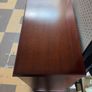 traditional English-style mahogany furniture, this twin-pedestal dressing table, five drawer chest of drawers to match and dressing table stool Image 10
