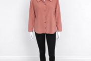 New Dusty Rose Button Down Long Sleeve Shirt