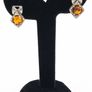 925 vintage sterling silver and amber earrings Image 9