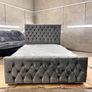 Brand New Framed Beds With Optional Gaslift Ottoman Storage,&  Tufted Sprung Memory Foam Mattresses Instock Image 5