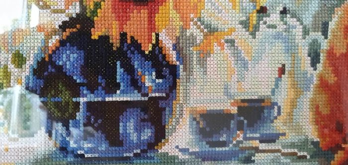 Stunning Handmade Cross Stitch Embroidery - Cats and Sunflowers