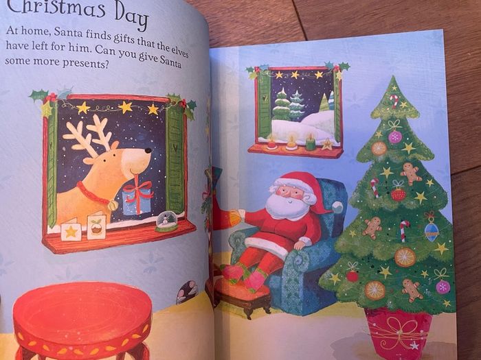 Kids book Santa Sticker and colouring book Usborne brand new