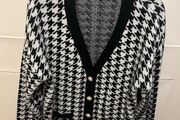 Ladies Houndstooth Cardigan