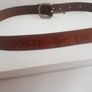 Vintage Leather Belt / Lacoste Real Leather Belt / Lacoste and Crocodile Tooled Belt Image 4