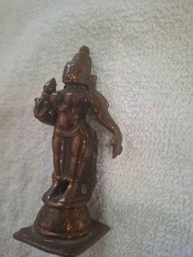 Vintage Miniature Bronze Statue