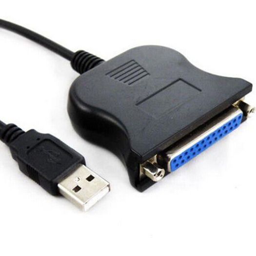 1.2M USB 2.0 Male to 25 Pin DB25 Female Parallel Port Printer Adapter Cables