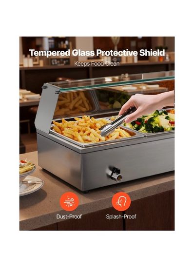 New Buffet Bain Marie with Three 1/2 Size Food Pans