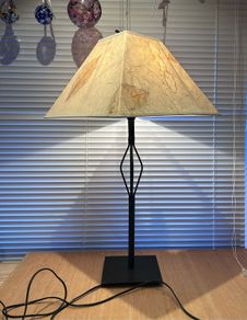 Tall Black Metal Table Lamp