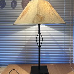 Tall Black Metal Table Lamp