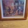 Vintage Raymond Campbell Teddy Bear Picture/ Solid Pine Frame, AV Image 3