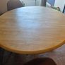 Round Wood Dining Table & 2 chairs Image 2