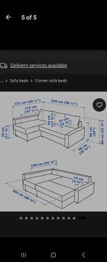 ikea sofa bed L or R