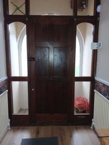 Solid mahogany front door