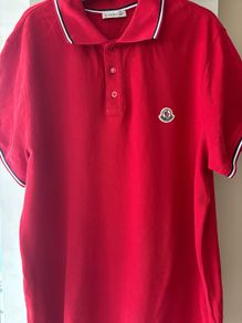 Moncler red polo shirt