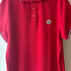 Moncler red polo shirt