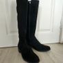 Unisa low heel knee height Spanish black suede leather boots RRP 165 euro new & in a presentable box UK size 8 EU 42C Image 4