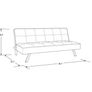 Black folding 3 seater Sofa bed. Image 5